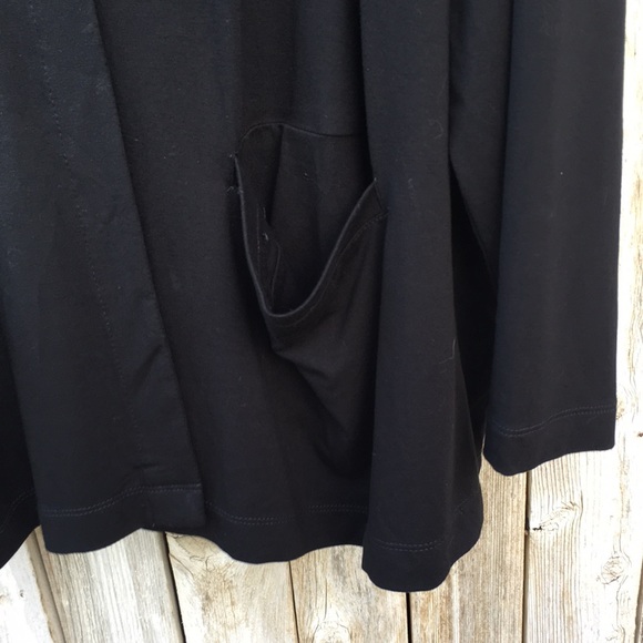 J. Jill Wearever Collection Two Button Crewneck Cardigan Black 4X - Picture 6 of 13